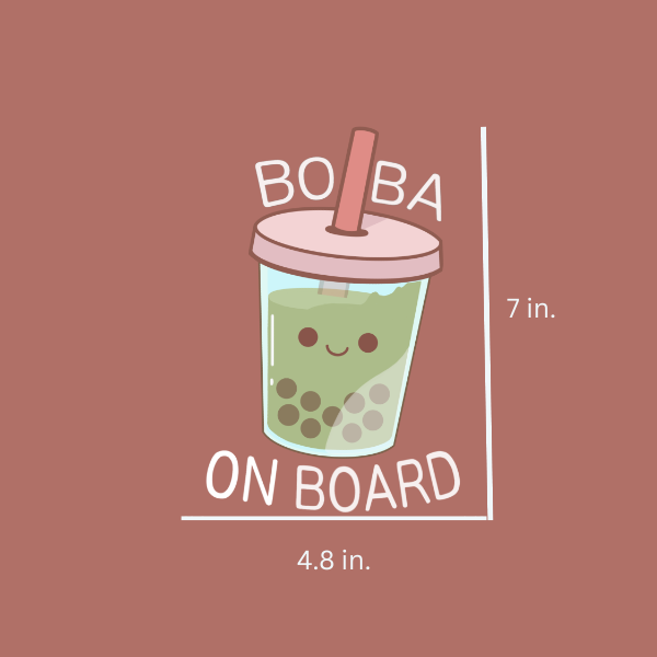 "Boba on Board" Car Decal Sticker