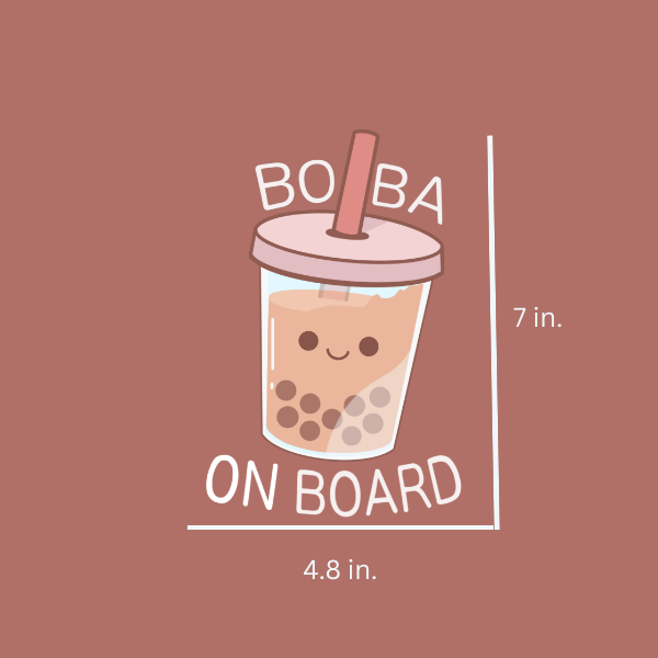"Boba on Board" Car Decal Sticker