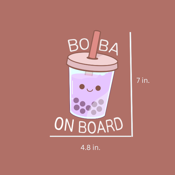 "Boba on Board" Car Decal Sticker
