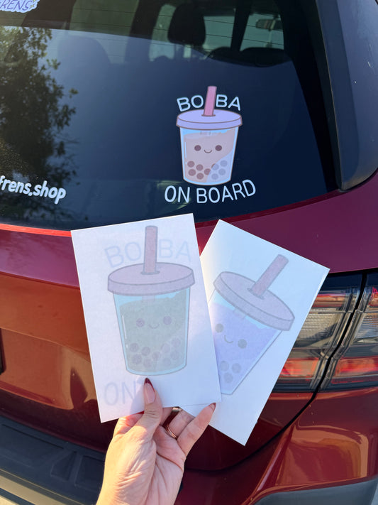"Boba on Board" Car Decal Sticker