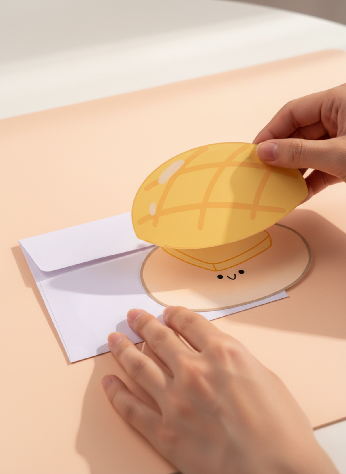 Bolo Bao Pineapple Bun Melon Pan Dim Sum Specialty Flip Tab Popup Card 5x4in